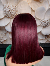 Load image into Gallery viewer, Burgundy Bob 5x5 Ready-To-Wear Closure Unit